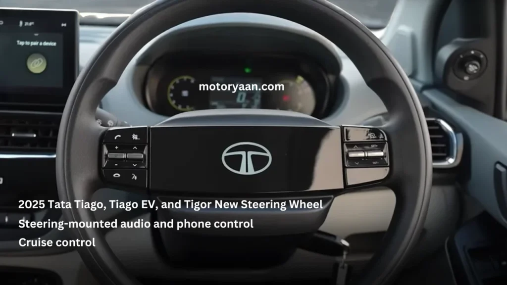 2025 Tata Tiago, Tiago EV, and Tigor New Steering Wheel