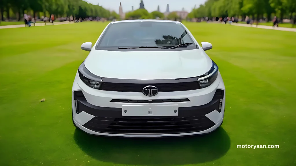 Front view of 2025 Tata Altroz Pure variant in white
