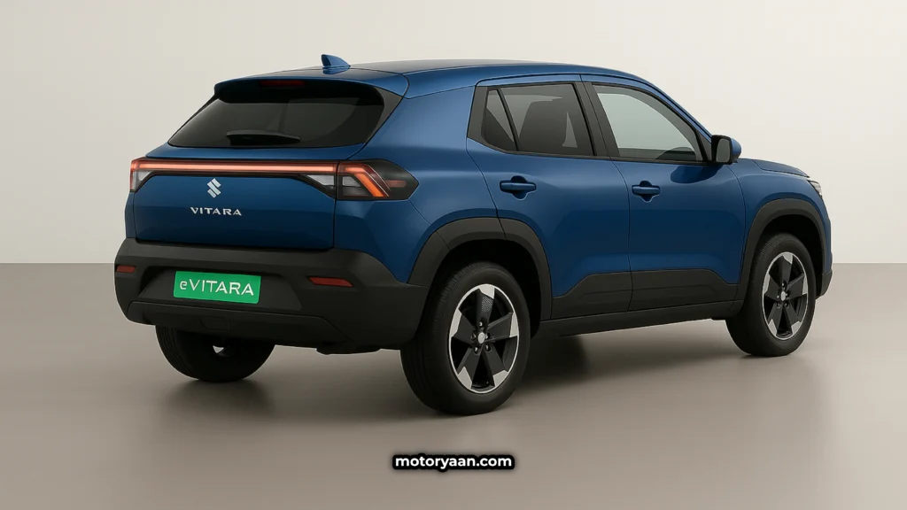 Rear view of 2025 Grand Vitara with signature matrix LED taillamps