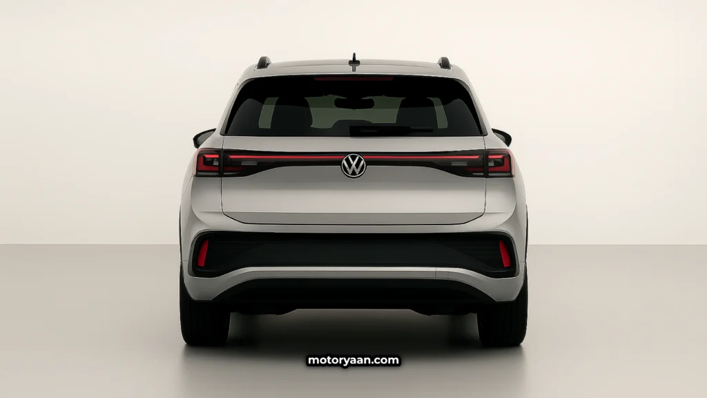 vw tiguan 2025 rear profile with led taillights and dynamic indicators