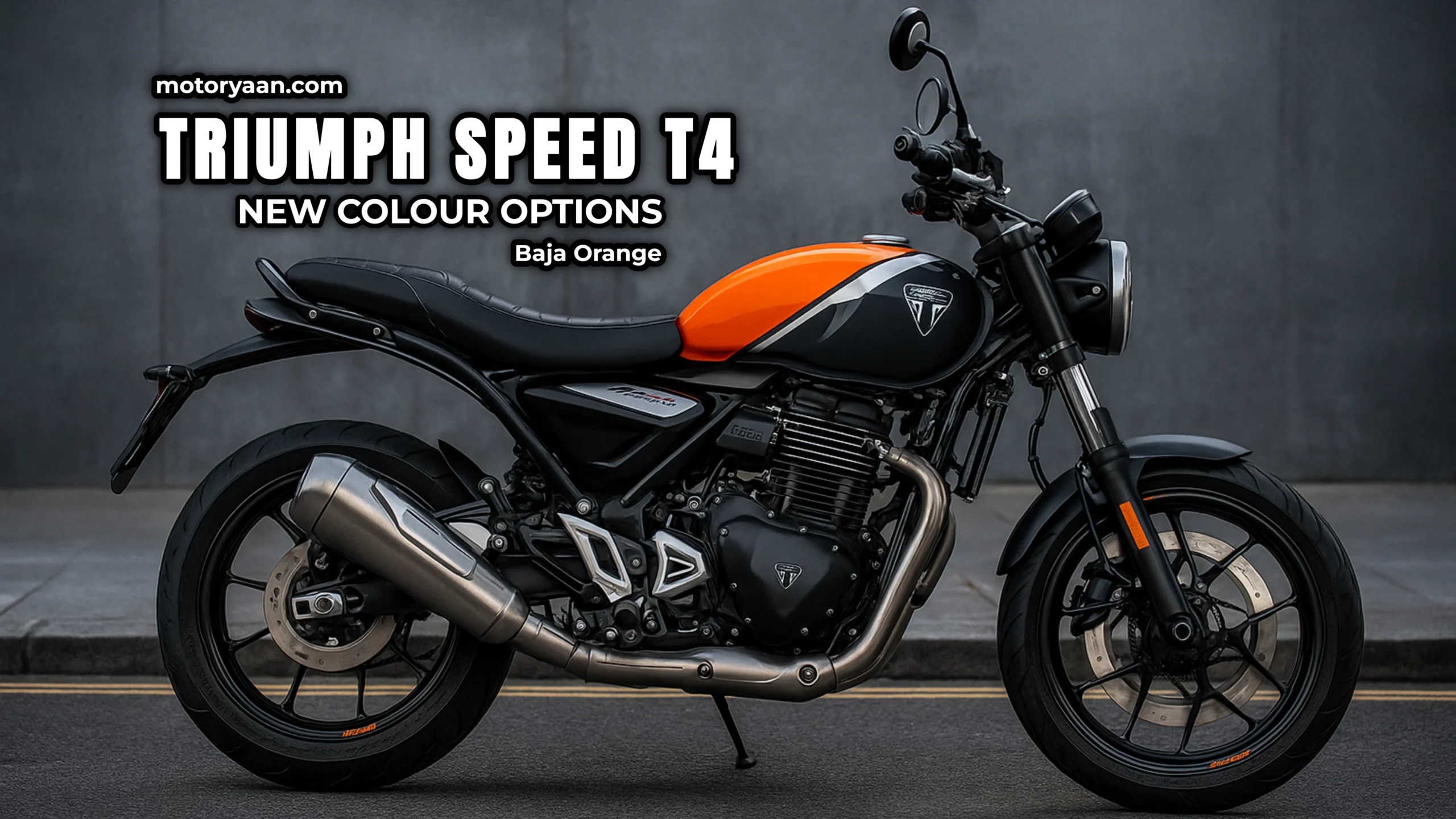 Thumbnail view of 2025 Triumph Speed T4 in Baja Orange dual-tone finish