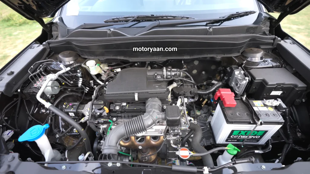 Maruti Suzuki Grand Vitara Zeta Optional engine bay – 1.5L Smart Hybrid petrol engine, 103 bhp power, 137 Nm torque, transmission options