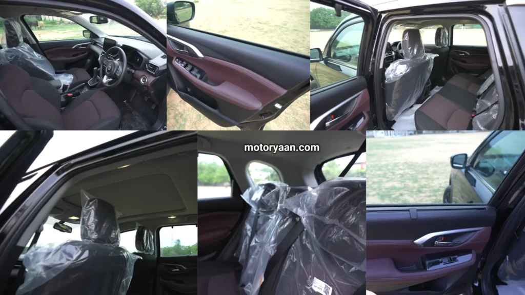 Maruti Suzuki Grand Vitara Zeta Optional interior – ventilated front seats, panoramic sunroof, soft-touch dashboard, premium upholstery, black and silver cabin finish