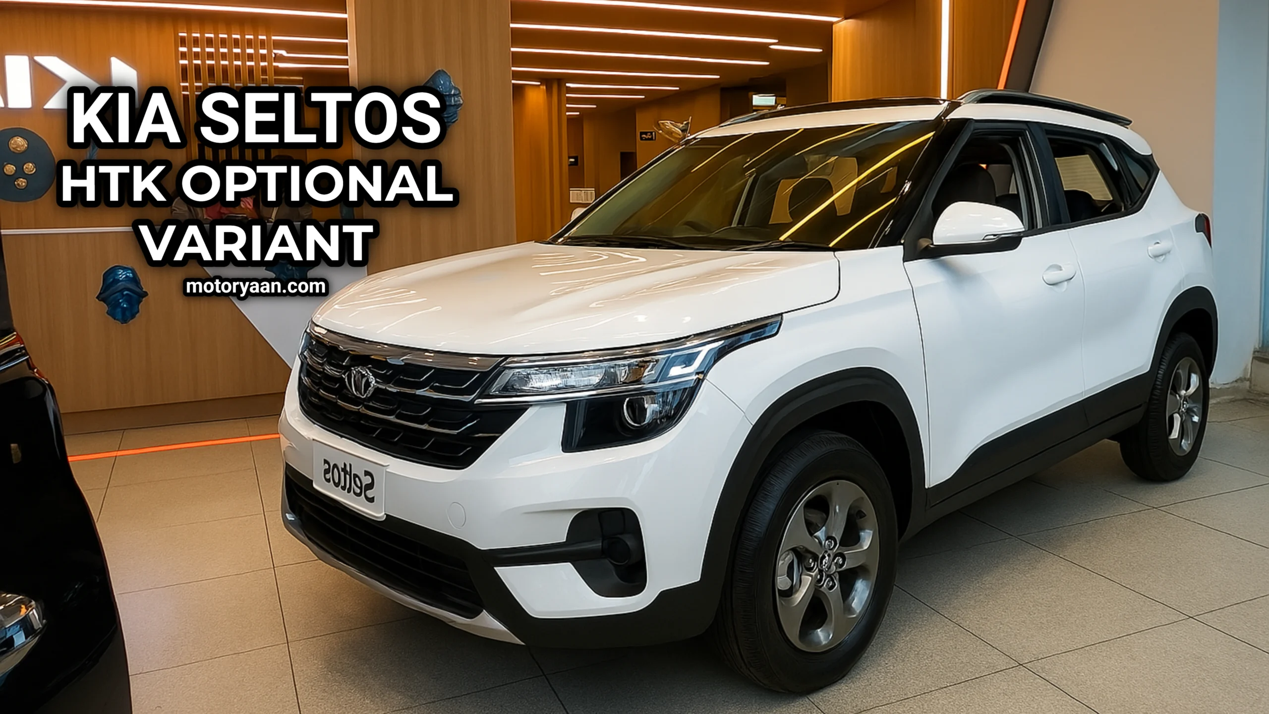 2025 Kia Seltos HTK Optional Variant front and side profile in showroom