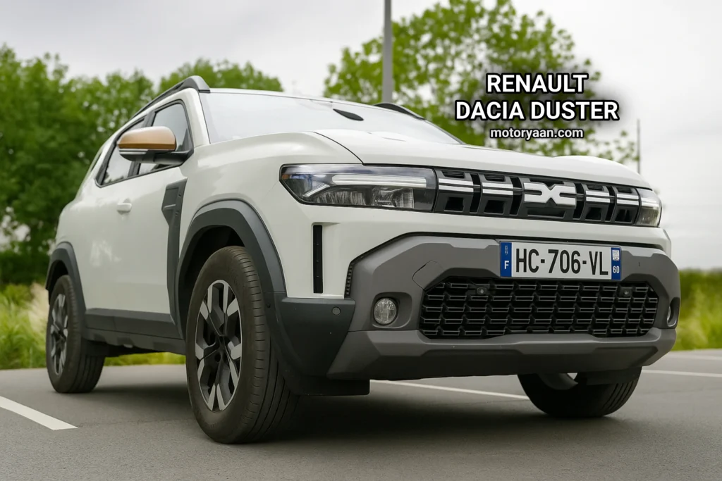 Renault Duster front profile with partial side view