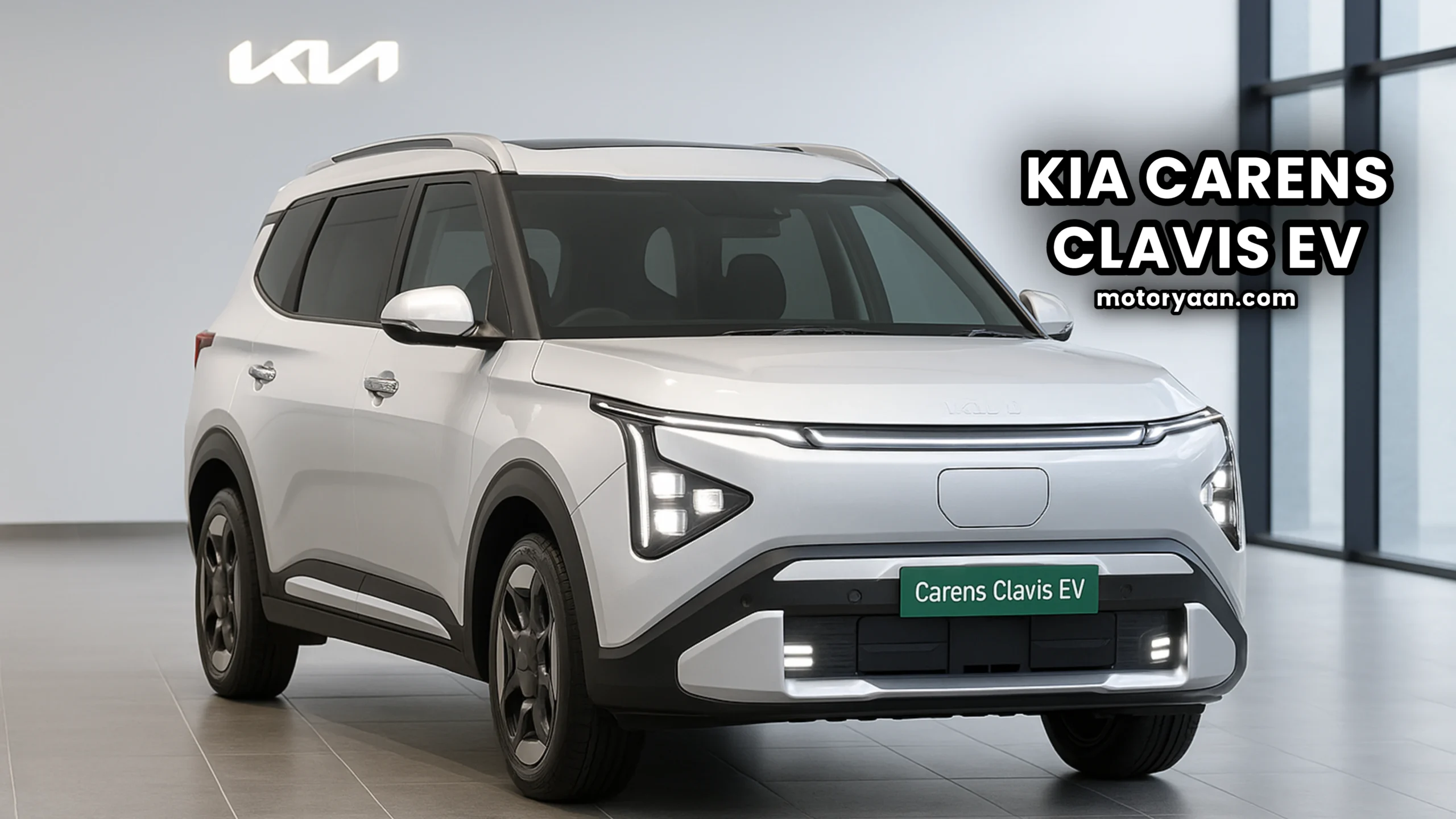Kia Carens Clavis EV Variants front and side profile with bold LED lights
