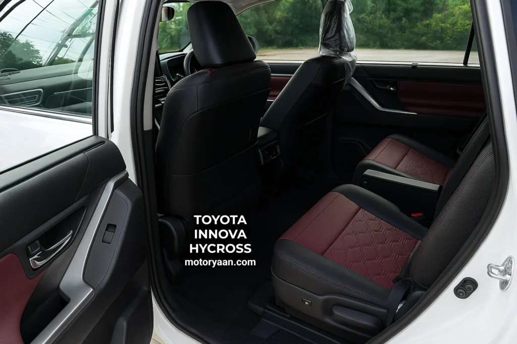 Toyota Innova Hycross second-row bench seat layout