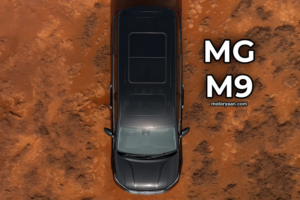 MG M9 Launch top-down roof and glass area view