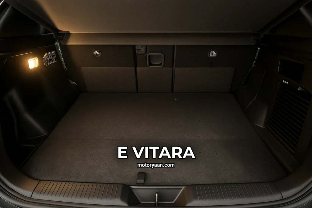 e Vitara EV boot space and full-size spare wheel before launch date