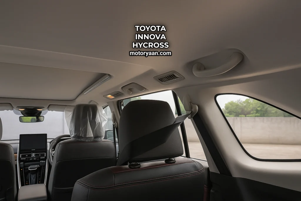 Toyota Innova Hycross panoramic sunroof and roof liner