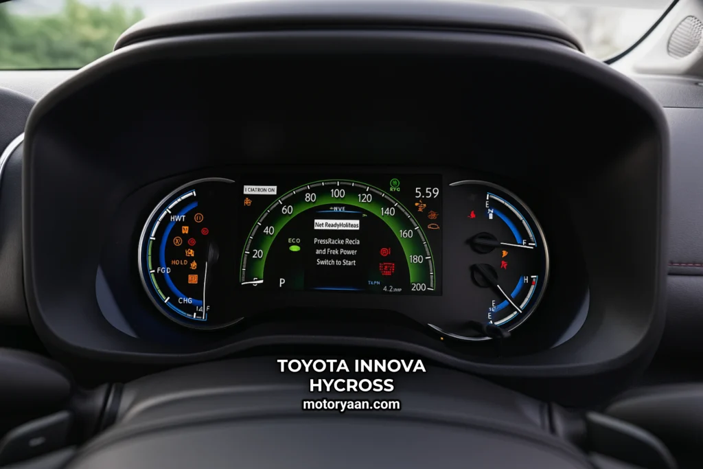 Toyota Innova Hycross digital instrument cluster with MID display