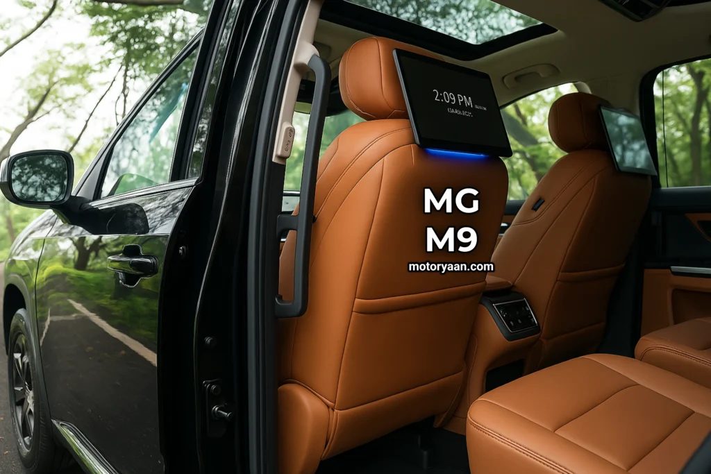 MG M9 Launch rear entertainment display