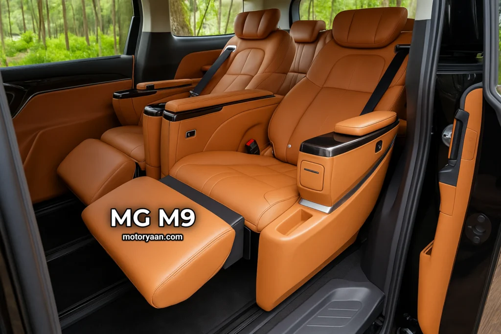 MG M9 Launch second row captain seats
