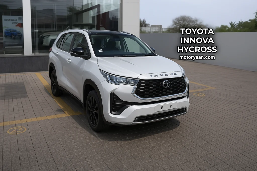 Toyota Innova Hycross side and front view