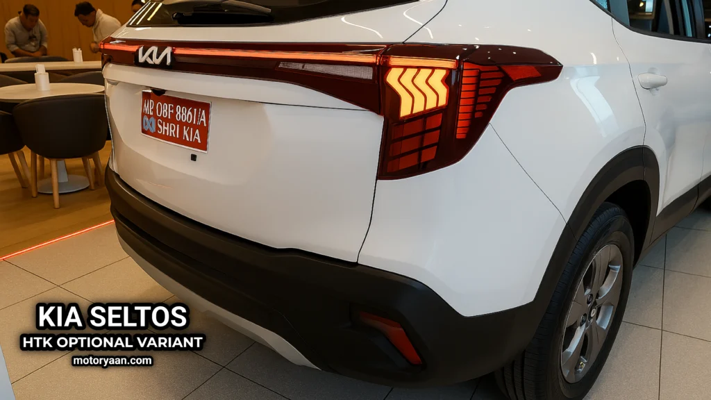 2025 Kia Seltos HTK Optional Variant rear design with tail lamps and badging
