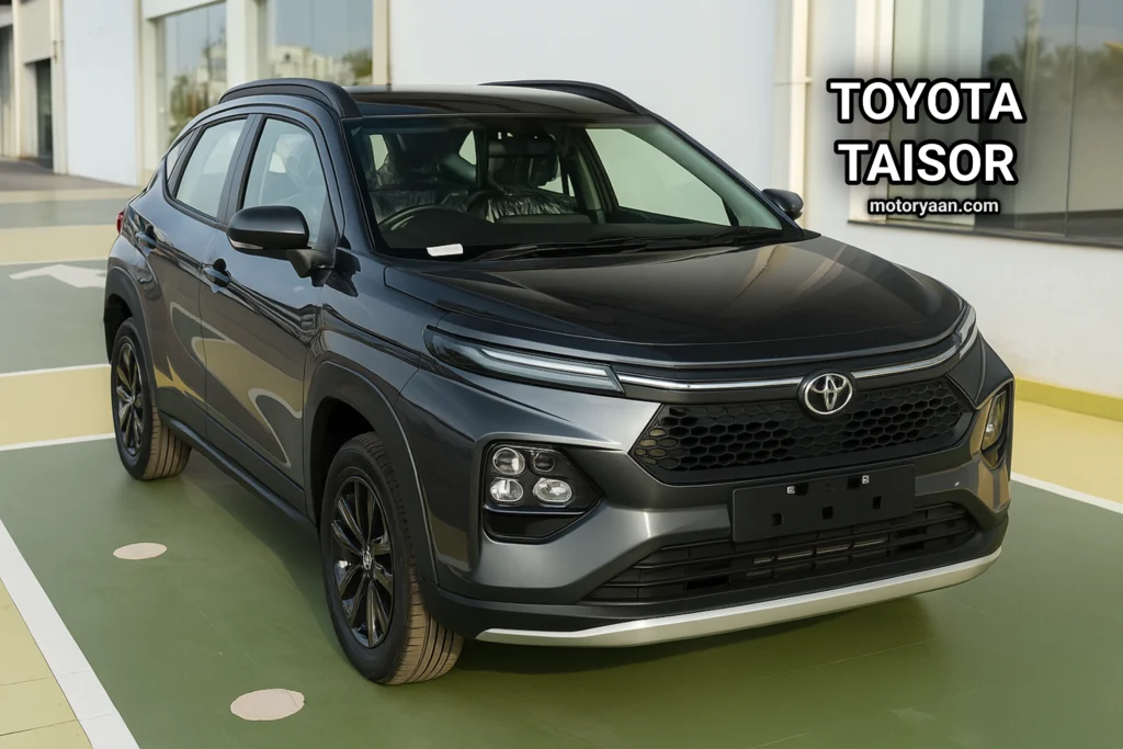 Toyota Taisor front and side profile view with coupe-inspired SUV design