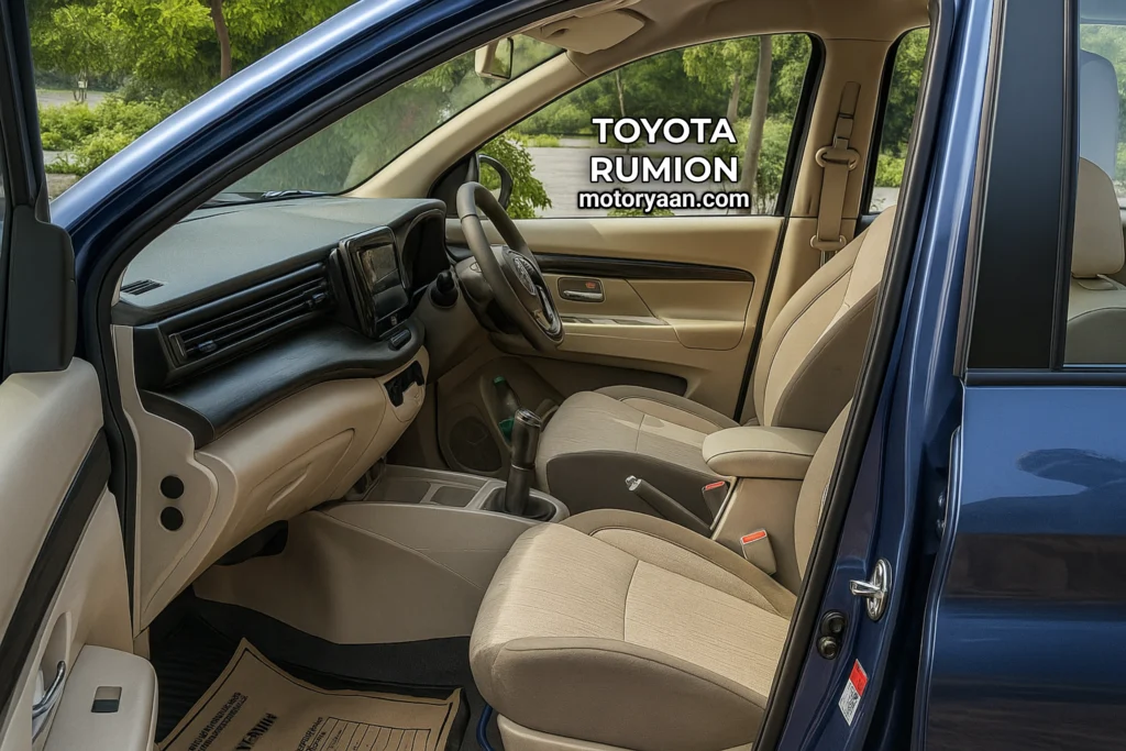 Toyota Rumion Front Cabin and Dashboard