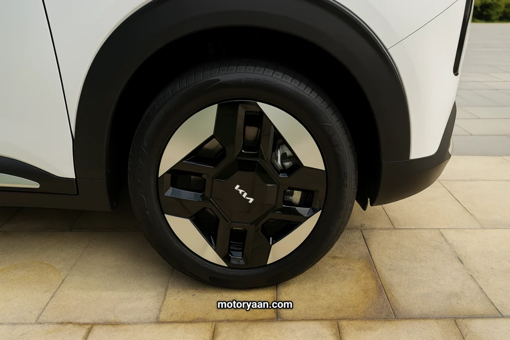 Kia Clavis EV R17 crystal-cut alloy wheels