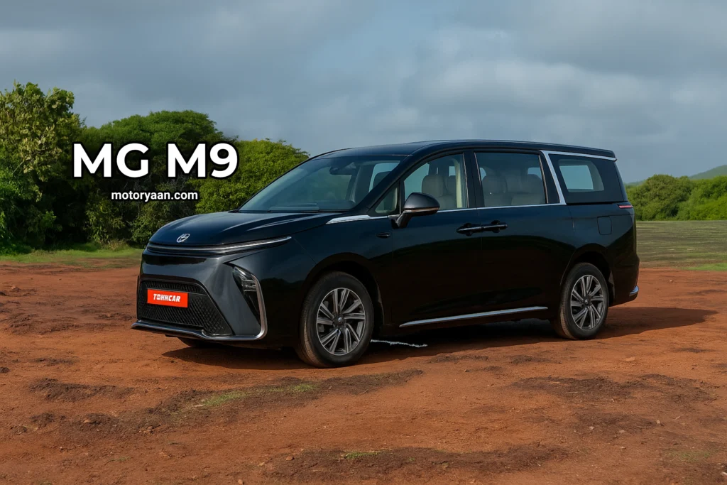 MG M9 Launch front and side profile in daylight