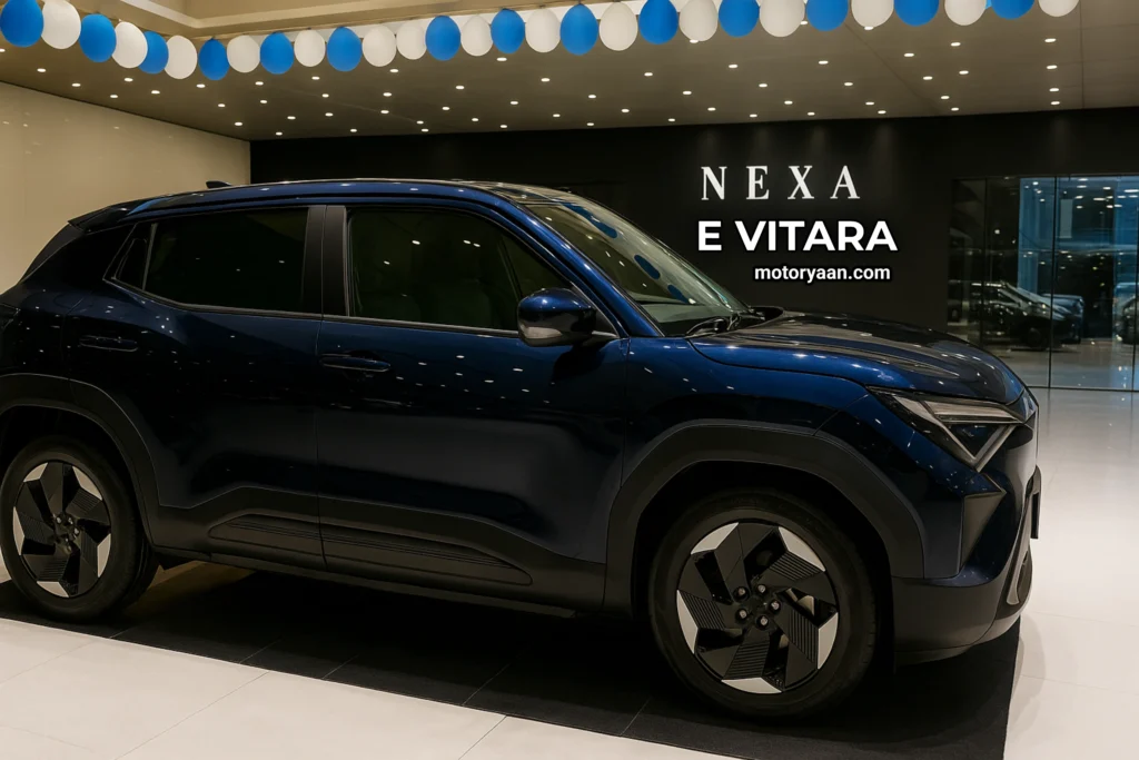 Maruti e Vitara EV side profile with 2700mm wheelbase – e Vitara Launch Date nearing