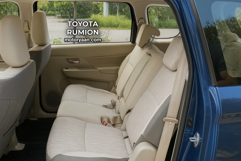 Toyota Rumion Second Row Seating