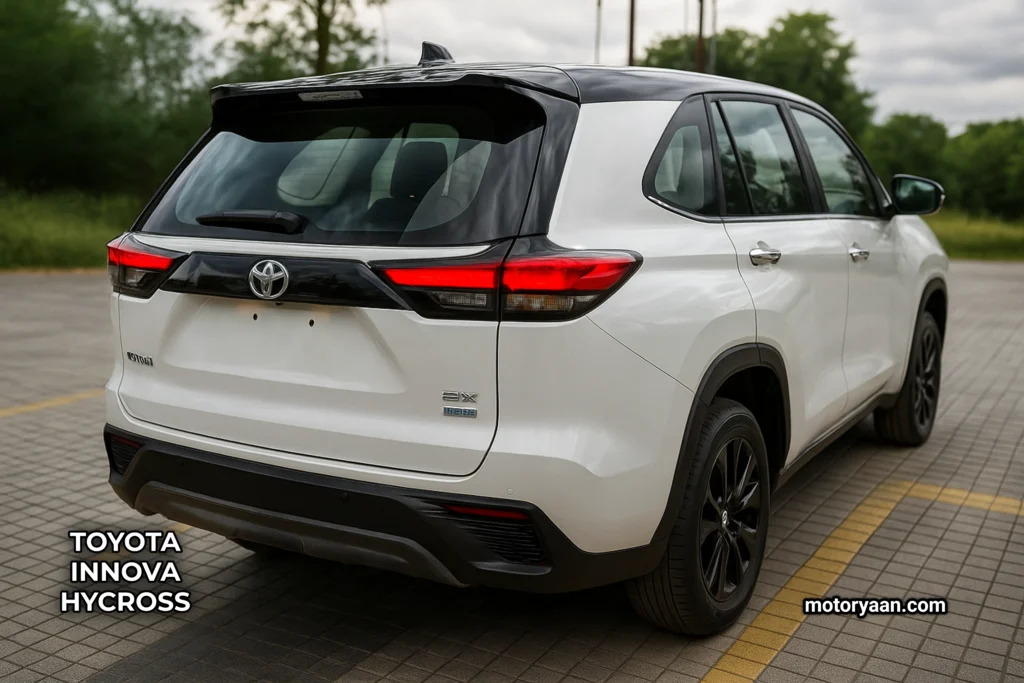 Toyota Innova Hycross rear and side view