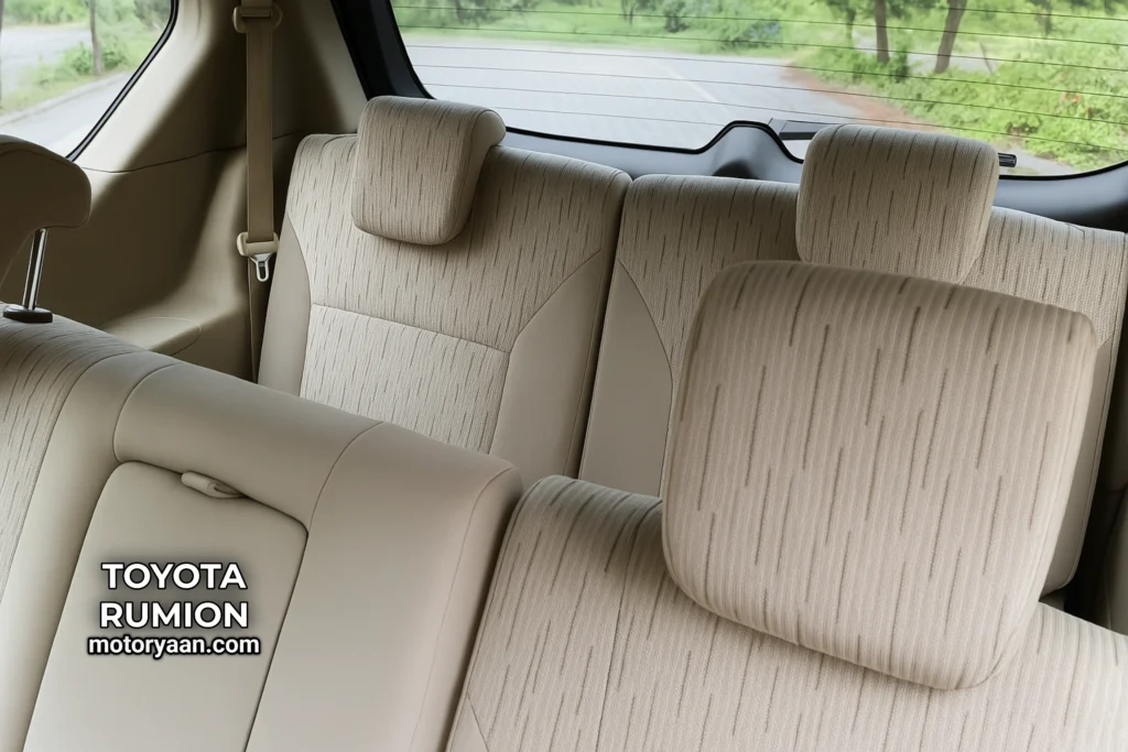 Toyota Rumion Third Row Seating Space