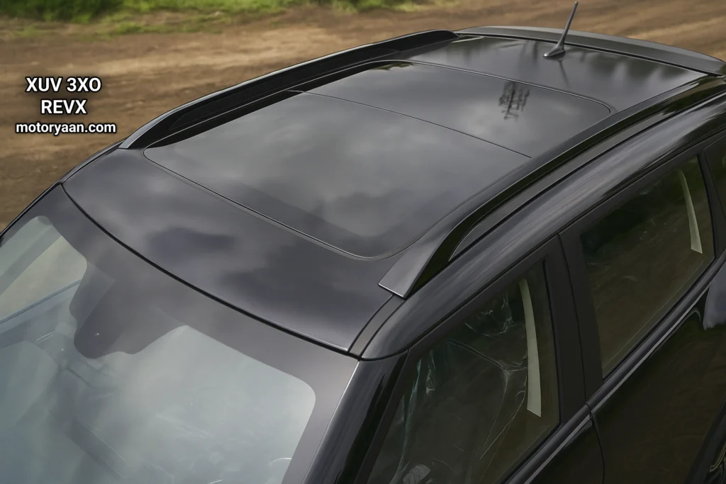 Panoramic sunroof view in 2025 Mahindra XUV 3XO REVX