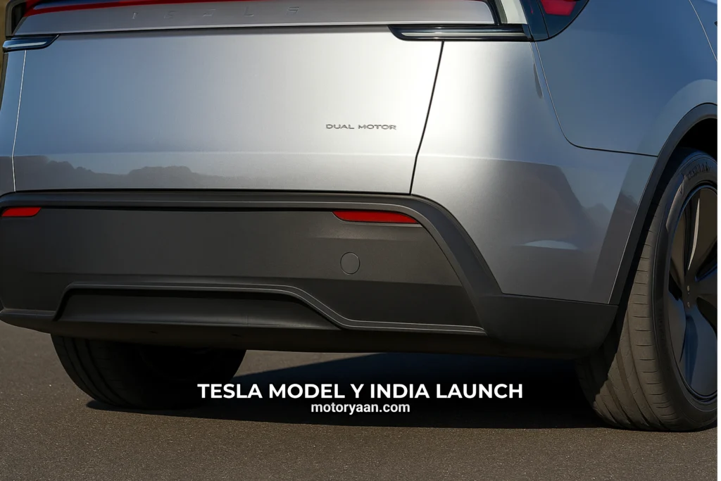 Rear view of Tesla Model Y electric SUV
