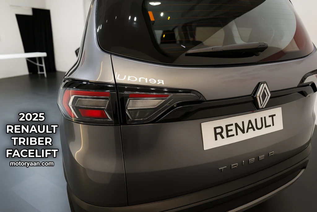 2025 Renault Triber Facelift rear tailgate and LED taillights