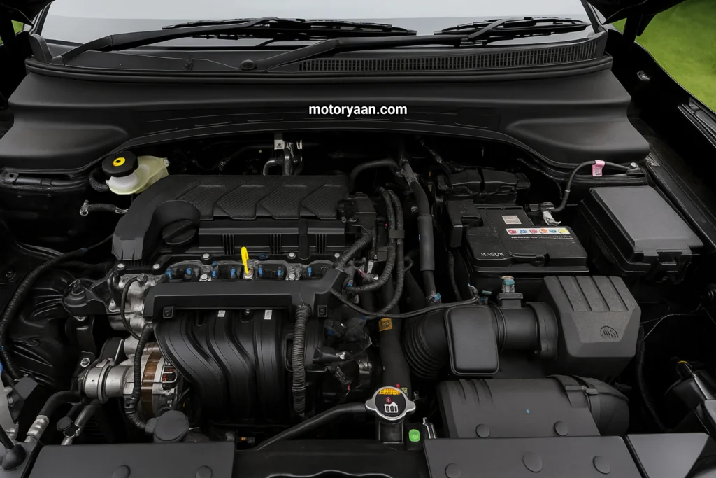 Hyundai Creta S Optional Variant engine bay showing 1.5L petrol and diesel powertrain setup