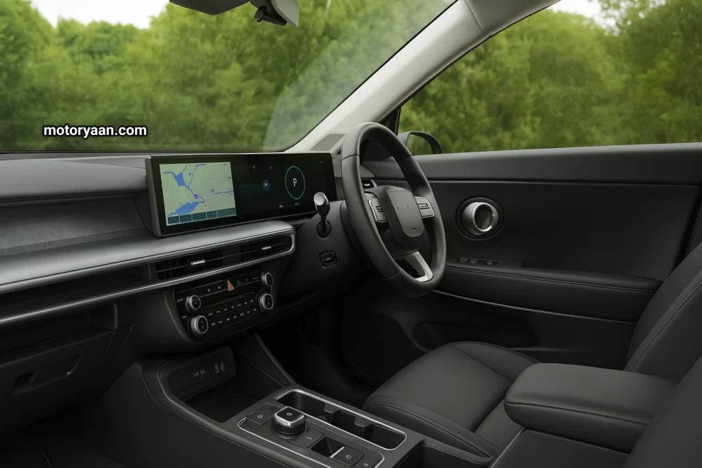 Hyundai Ioniq 9 full front interior view with dual screen setup