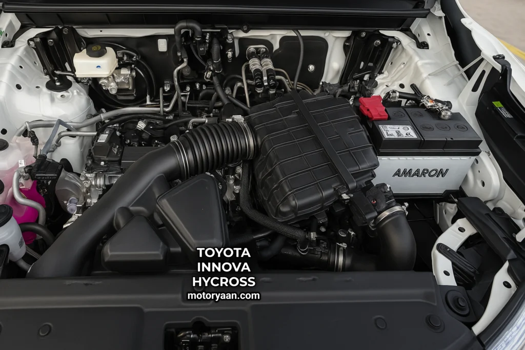 Toyota Innova Hycross engine bay hybrid system