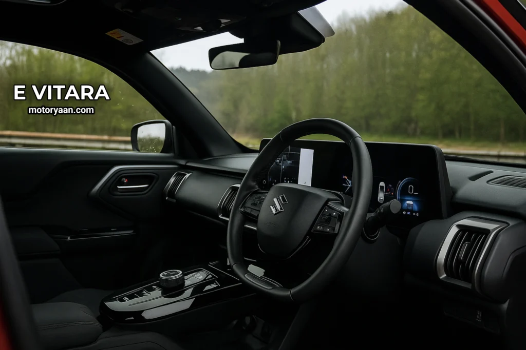 eVitara Test Drive front interior cabin