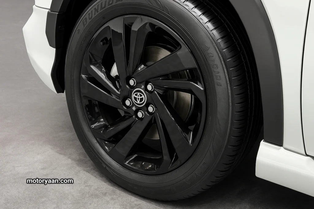 Toyota Raize 17-inch black alloy wheels with sporty design