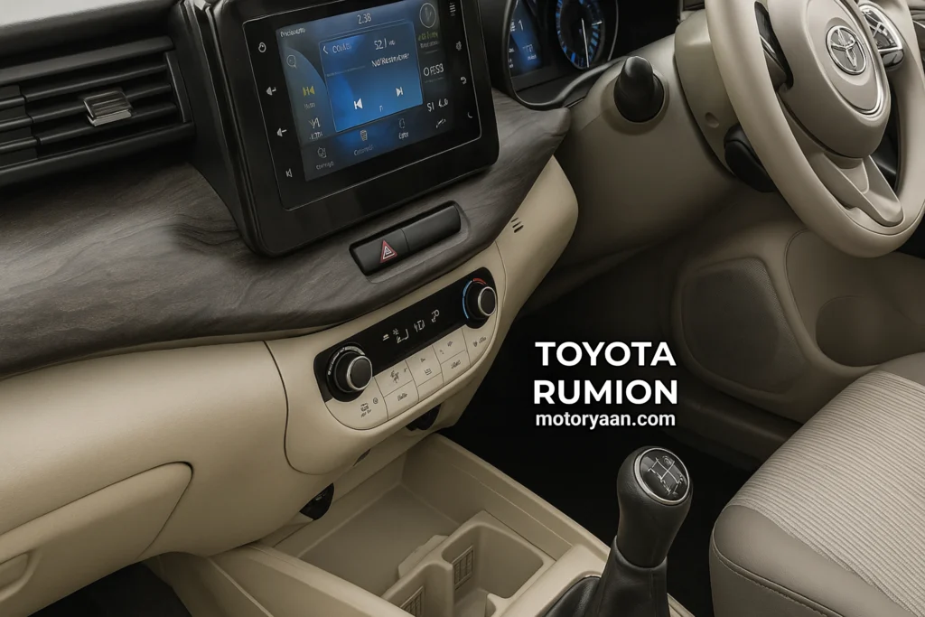Toyota Rumion Infotainment System and AC Controls
