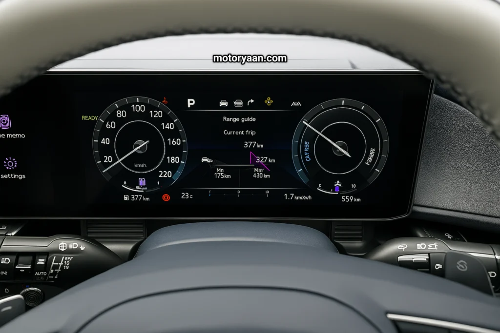 Kia Clavis EV digital instrument cluster