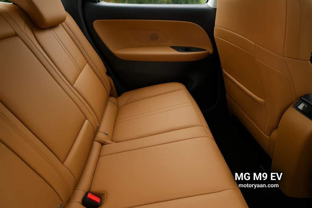 MG M9 EV third row seats