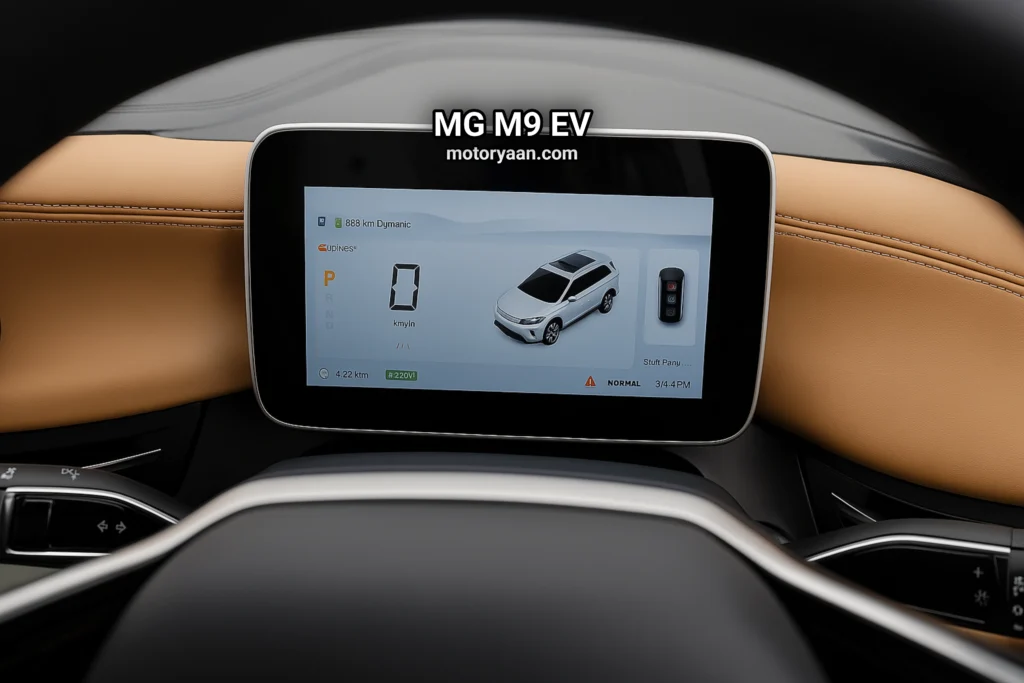MG M9 EV digital instrument cluster