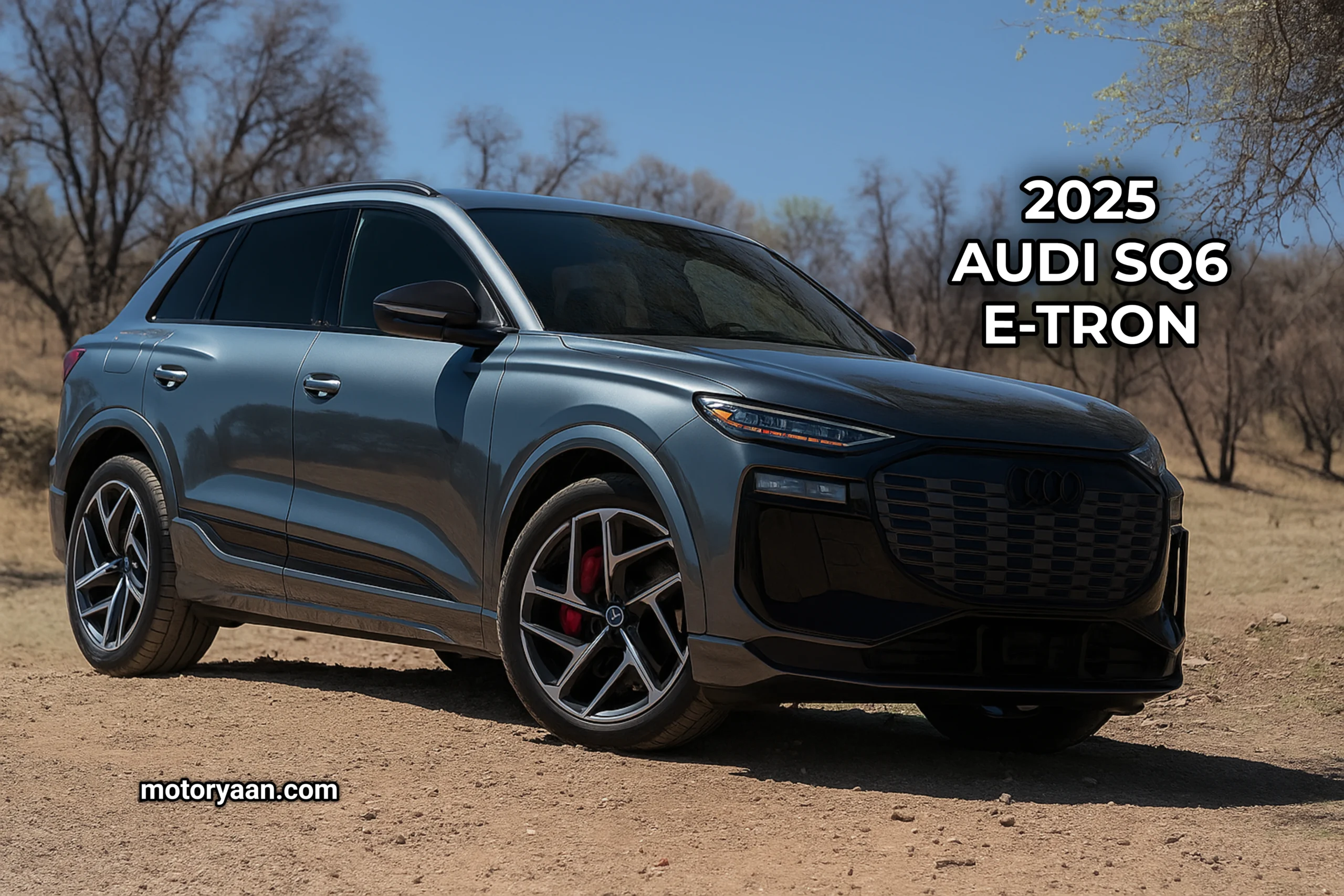 2025 Audi SQ6 e-tron Front and Side View