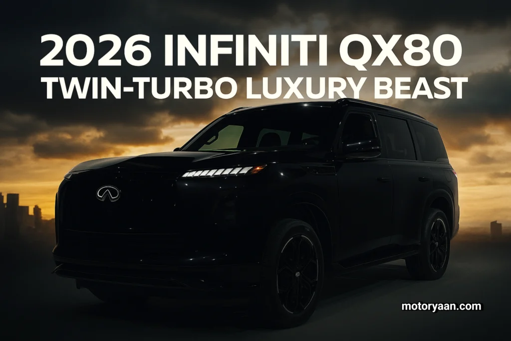 2026 Infiniti QX80 Sport front and side profile thumbnail view