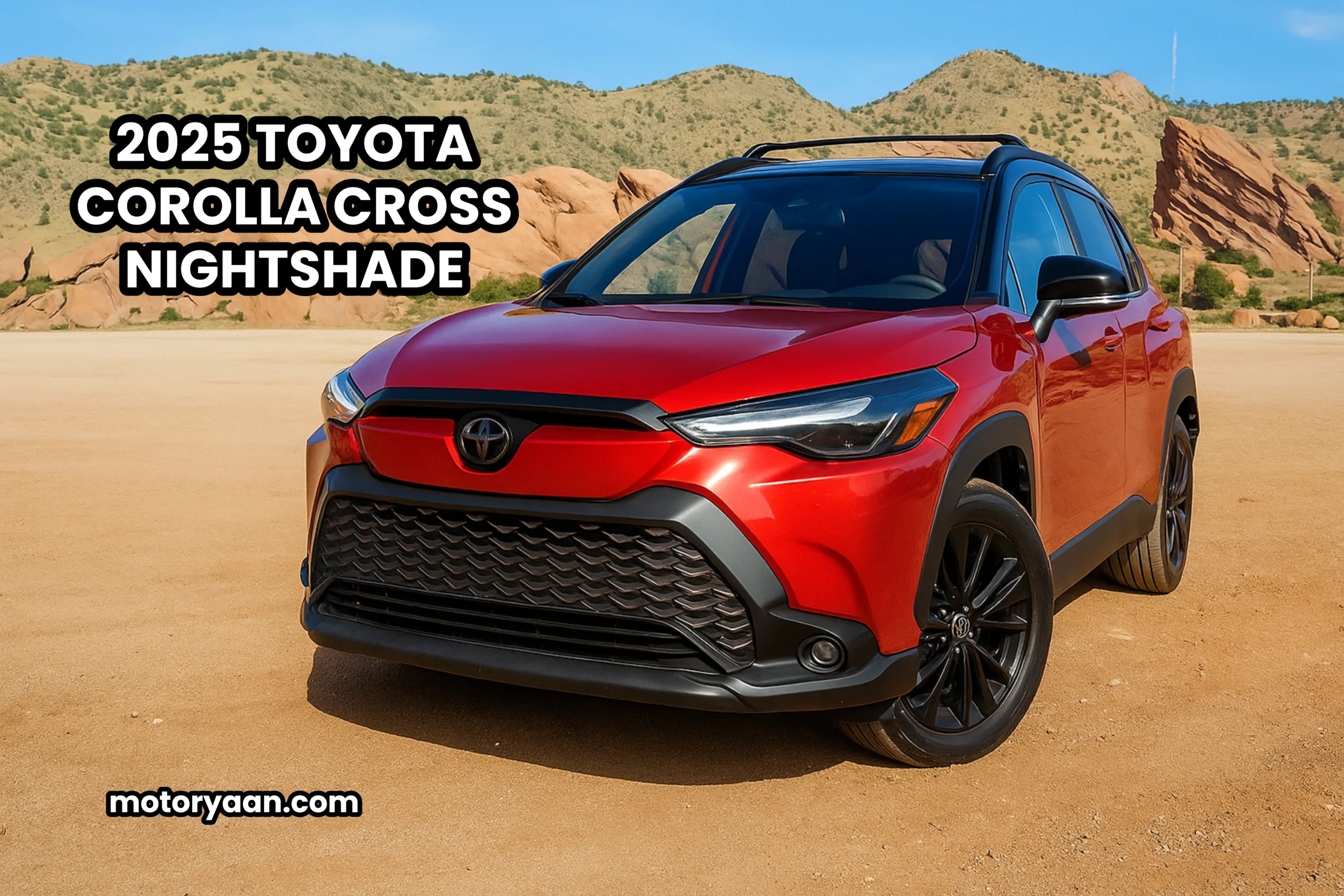 2025 Toyota Corolla Cross Nightshade Front and Side Profile