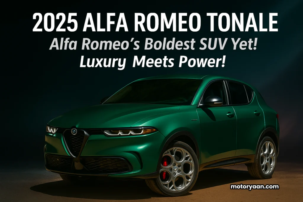 2025 Alfa Romeo Tonale front and side profile showcasing bold SUV design