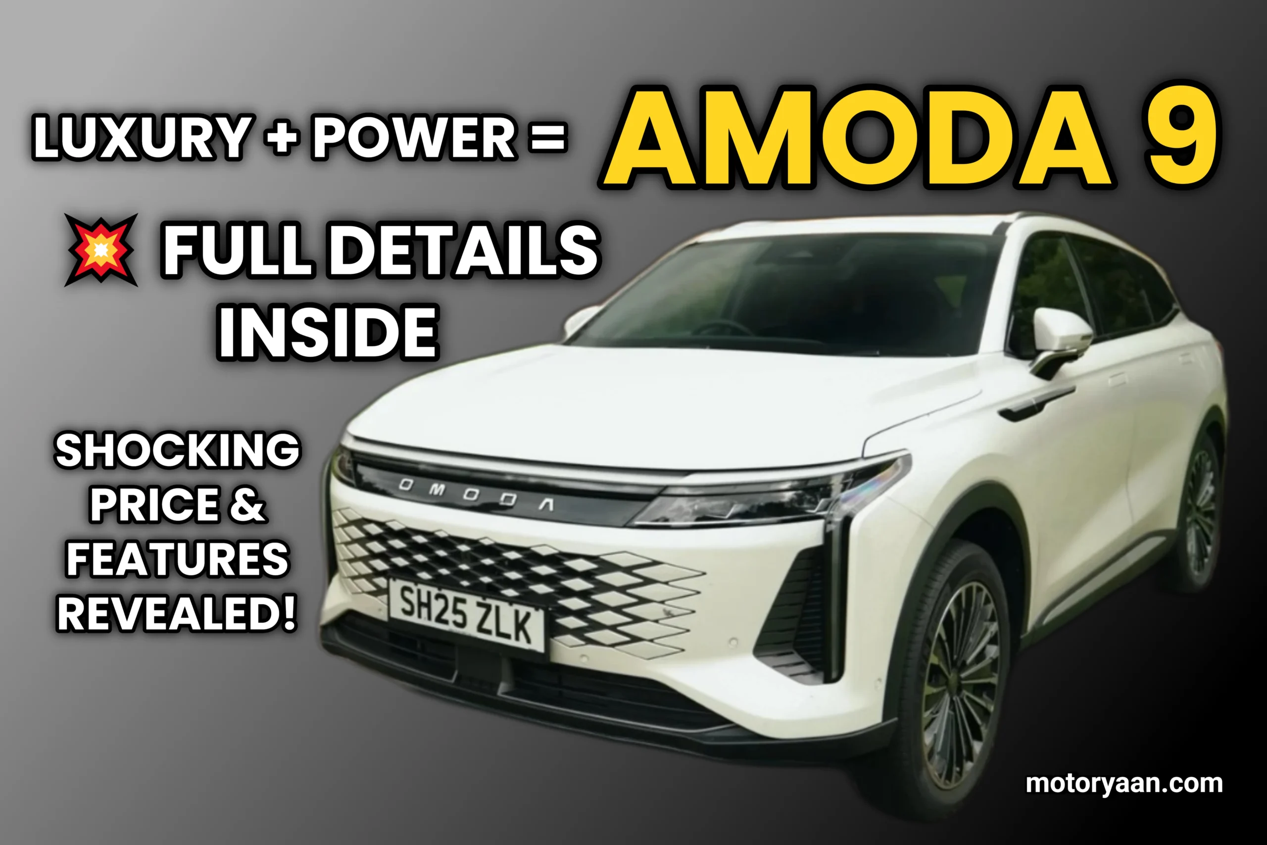Omoda 9 front and side profile SUV design