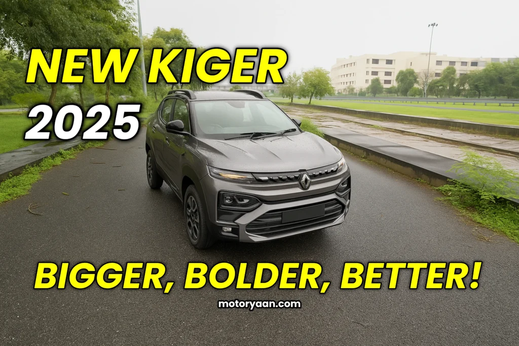 2025 Renault Kiger front and side profile showcasing bold design