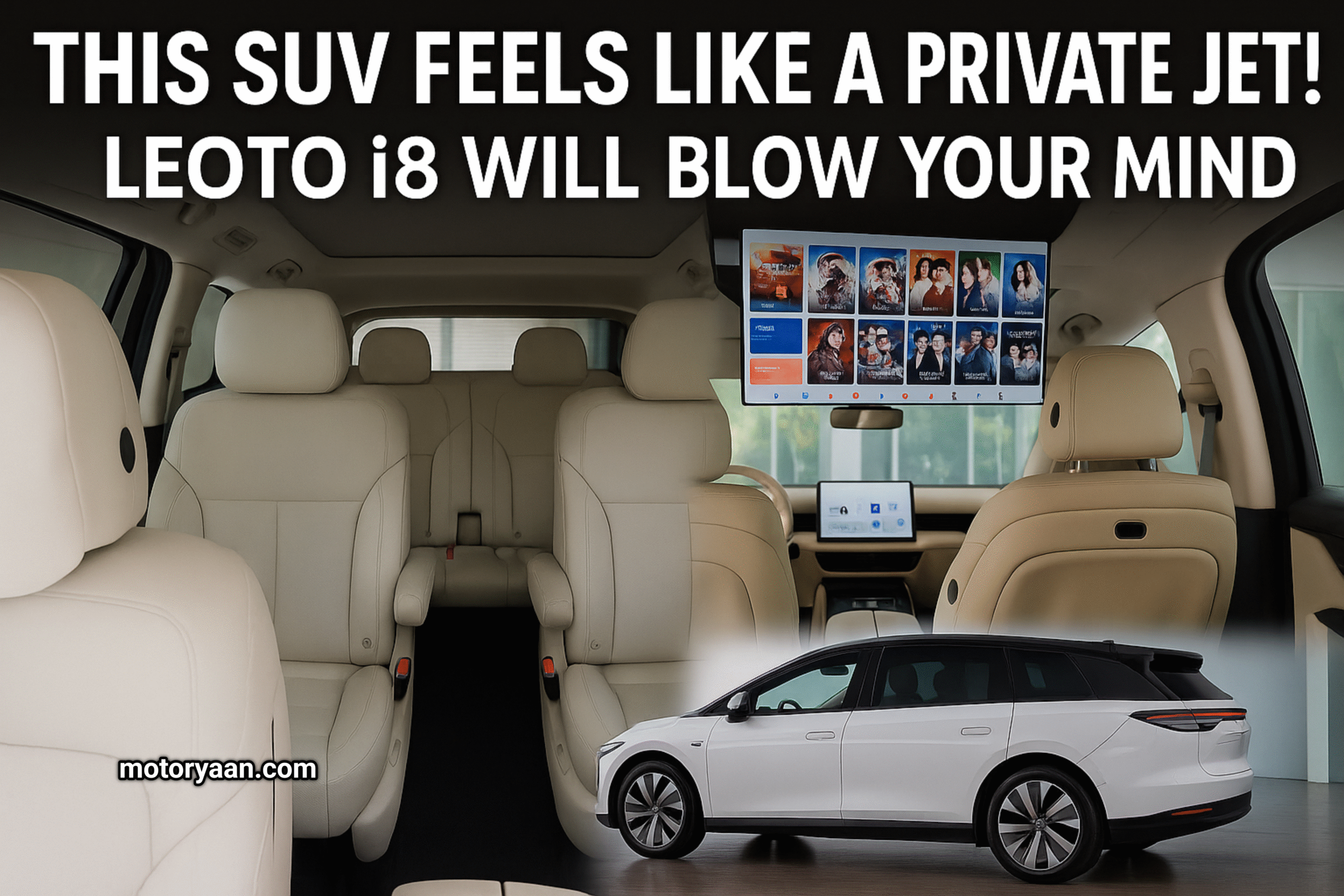 2025 Leoto i8 Side Profile with Seating Layout and Second Row Infotainment