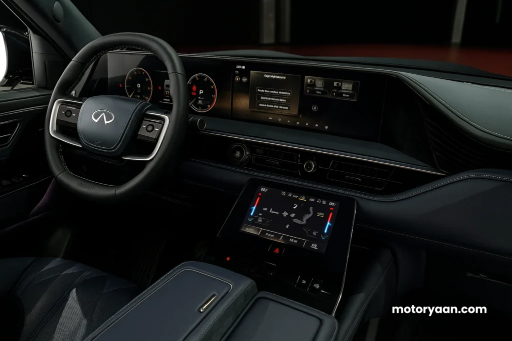 2026 Infiniti QX80 Sport dashboard and infotainment features
