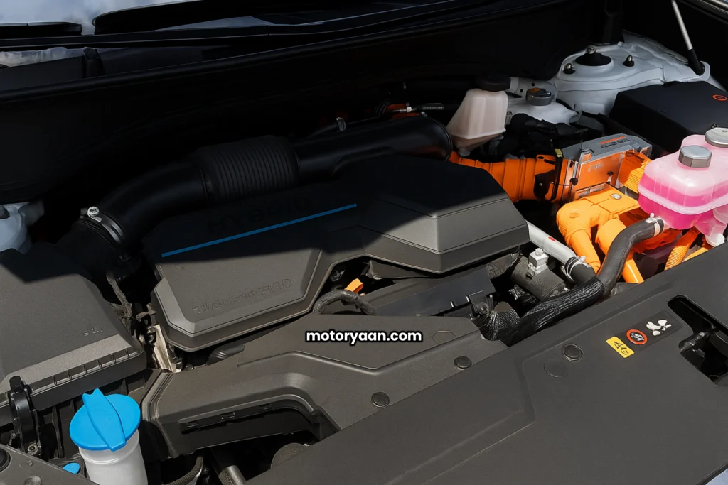 2025 Hyundai Santa Fe Hybrid engine bay view