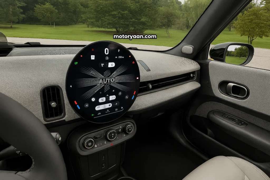 2025 MINI Cooper S Convertible infotainment screen and AC controls