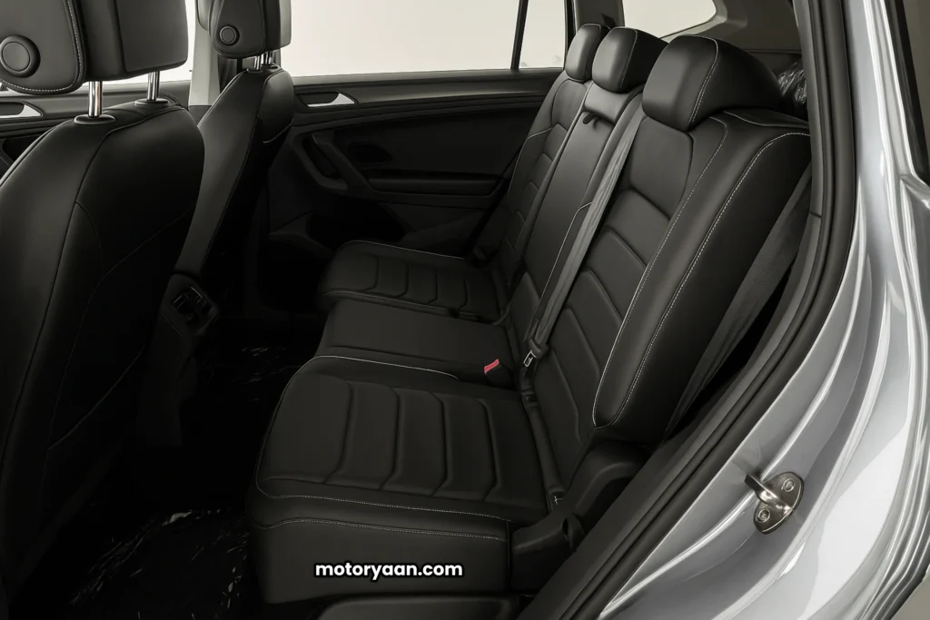 2025 Tiguan R-Line rear seats offering comfort and space.